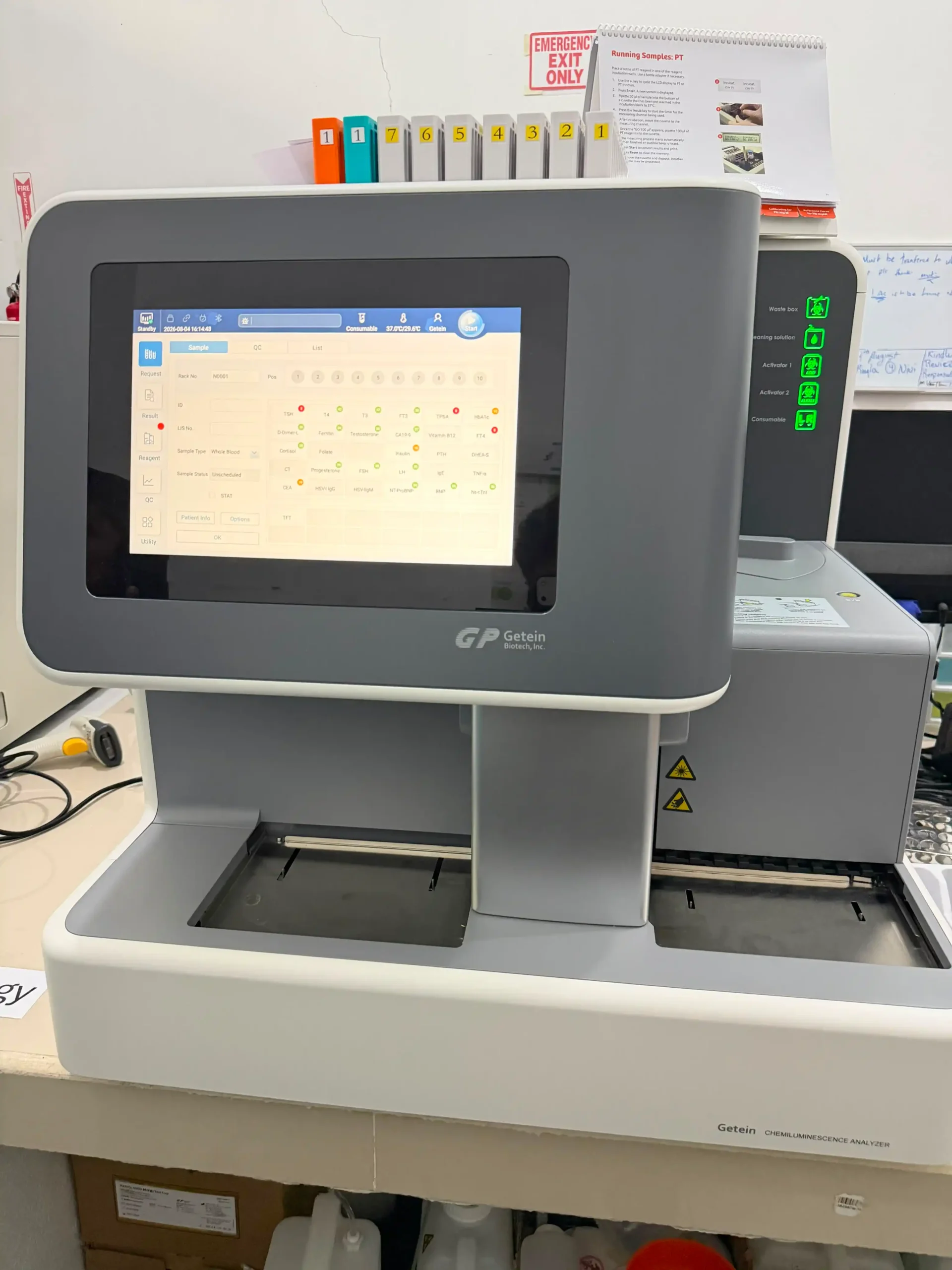 Getein chemiluminescence immunoassay analyser in the TrustLife laboratory
