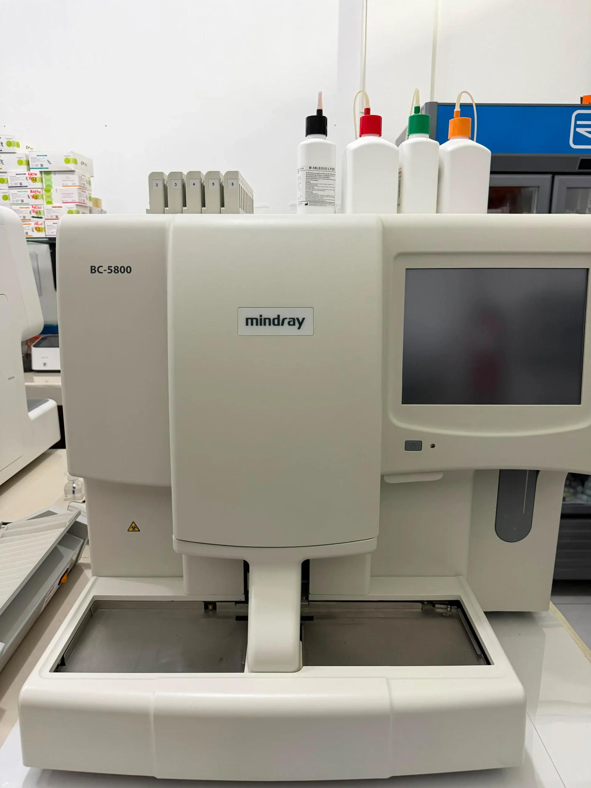 Mindray BC-5800 haematology analyser in the TrustLife laboratory